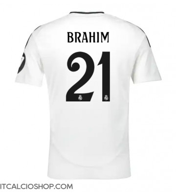 Real Madrid Brahim Diaz #21 Prima Maglia 2024-25 Manica Corta